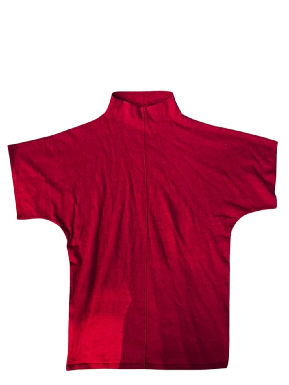 Pendleton burnished FALL red wool dolman short sleeved mock neck sweater S